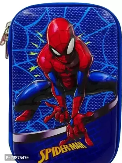 Spider Man Pencil Box (Blue Color) Pack Of 1-thumb0