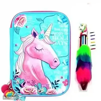 Unicorn Pencil Box with Pen