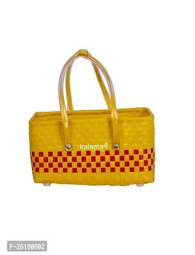 KALAPURI Reusable Multipurpose Basket| Beach Bag Shopping Bag |Grocery Basket | Hand Bag | Storage Basket |Hand Woven Bag | Lunch Bag | Wire Basket