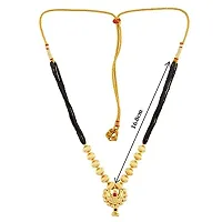 KALAPURIreg; Handmade Big Ghat Lambat Mani Thushi Mangalsutra Necklace With Chain for Women-thumb3