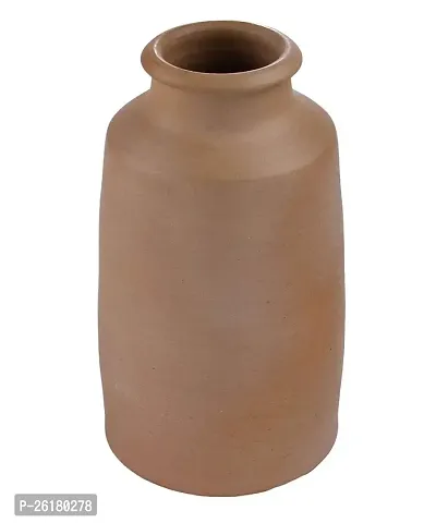 KALAPURI Terracotta Clay Natural Colored Handicrafts Vase Showpiece, (Large Size), Clay