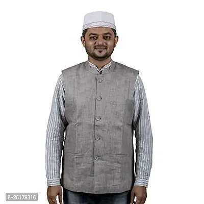 KALAPURI Traditional Handstitched Ready to Wear Typical White Baniya Topi with Pink Hand Embroidery for Groom or Dulha or Navardev Wedding/Marriage 1105-1-thumb5