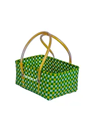 KALAPURI Reusable Multipurpose Basket| Beach Bag Shopping Bag |Grocery Basket | Hand Bag | Storage Basket |Hand Woven Bag | Lunch Bag | Wire Basket-thumb2