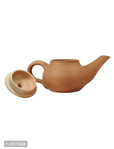 KALAPURI? Natural Handcrafted Terracotta Clay Tea Pot/Kettle of 750mL Used for Dining/Table Decor/Gift Items-thumb3