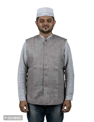 KALAPURI Traditional Handstitched Ready to Wear Typical White Baniya Topi with Blue Hand Embroidery for Groom or Dulha or Navardev Wedding/Marriage 1103-2-thumb5