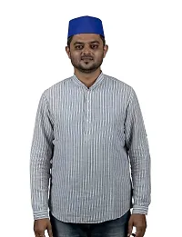 KALAPURI Traditional Handstitched Ready to Wear Typical Maharashtrain Blue Gandhi Topi (Turban) for Wedding/Traditional Functions 1112-3-thumb4