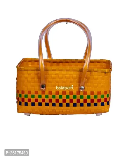 KALAPURI Reusable Multipurpose Basket| Beach Bag Shopping Bag |Grocery Basket | Hand Bag | Storage Basket |Hand Woven Bag | Lunch Bag | Wire Basket