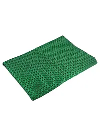 KALAPURI Guledgudda Forest Green Khun Fabric for making Blouse/Kurtis/Patiala/Palazzo/Gowns with Contrast Border for Women-thumb1