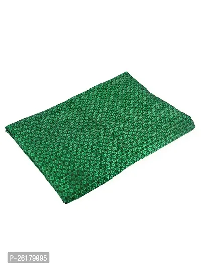 KALAPURI Guledgudda Forest Green Khun Fabric for making Blouse/Kurtis/Patiala/Palazzo/Gowns with Contrast Border for Women-thumb2