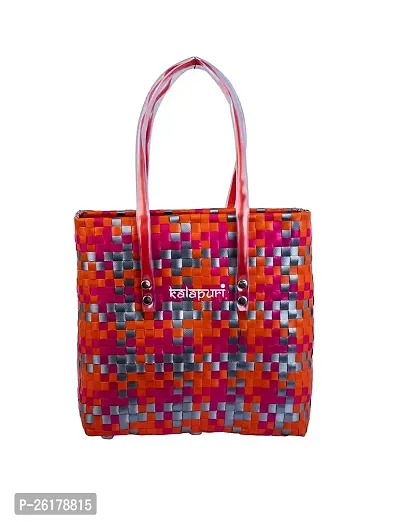 KALAPURI Essentials Handbag for Women, Geometric Tote Hand Bags, Shoulder Shopping Handbags for Women, Stylish Ladies Purse-thumb0