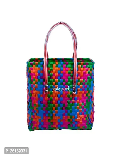 KALAPURI Essentials Handbag for Women, Geometric Tote Hand Bags, Shoulder Shopping Handbags for Women, Stylish Ladies Purse-thumb0