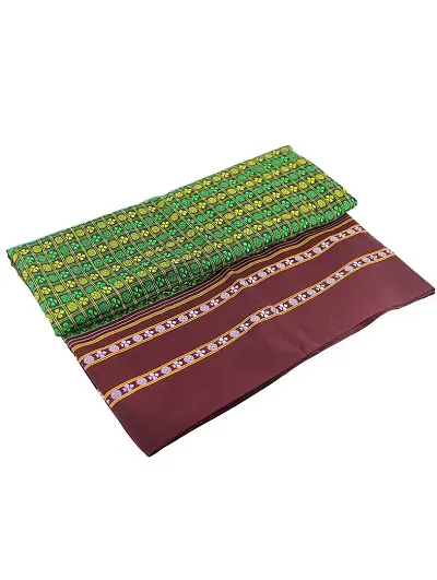 KALAPURI Guledgudda Bottle Khun Fabric for making Blouse/Kurtis/Patiala/Palazzo/Gowns with Contrast Border for Women