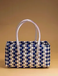 KALAPURI Reusable Multipurpose Basket| Beach Bag Shopping Bag |Grocery Basket | Hand Bag | Storage Basket |Hand Woven Bag | Lunch Bag | Wire Basket-thumb1