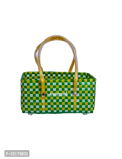 KALAPURI Reusable Multipurpose Basket| Beach Bag Shopping Bag |Grocery Basket | Hand Bag | Storage Basket |Hand Woven Bag | Lunch Bag | Wire Basket