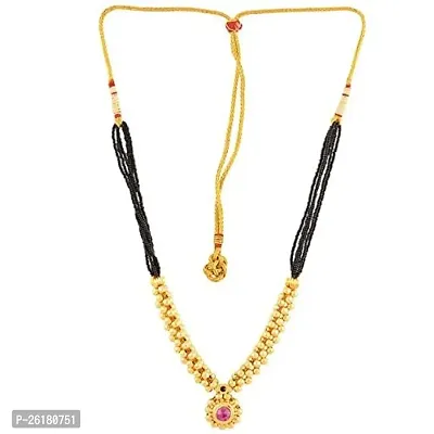 KALAPURIreg; Traditional Handmade Jewellery Ardha Thushi Mangalsutra Necklace for Women and Girls