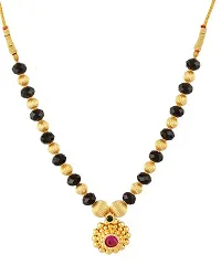 KALAPURI Traditional Handmade Jewellery Mani Pandal Unique Haar 24K Gold Plated Alloy Necklace for Women and Girls-thumb2