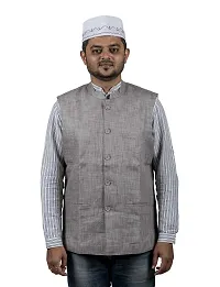 KALAPURI Traditional Handstitched Ready to Wear Typical White Baniya Topi with Blue Large Hand Embroidery for Groom or Dulha or Navardev Wedding/Marriage 1104-2-thumb4