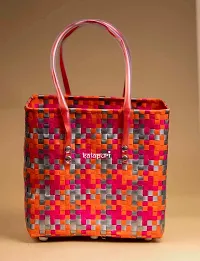 KALAPURI Essentials Handbag for Women, Geometric Tote Hand Bags, Shoulder Shopping Handbags for Women, Stylish Ladies Purse-thumb1
