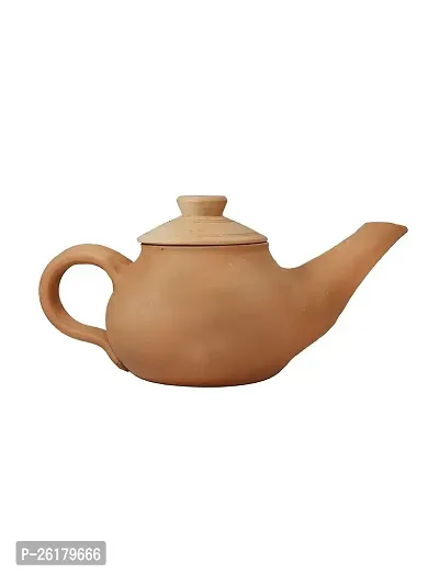 KALAPURI? Handcrafted Terracotta Tea Set with 750mL Teapot  6 Cups Non-Toxic  Eco-Friendly Clay Kettle  Cup Set-thumb4