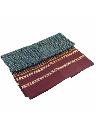 KALAPURI Guledgudda Bottle Khun Fabric for making Blouse/Kurtis/Patiala/Palazzo/Gowns with Contrast Border for Women