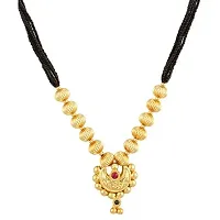 KALAPURIreg; Handmade Big Ghat Lambat Mani Thushi Mangalsutra Necklace With Chain for Women-thumb2