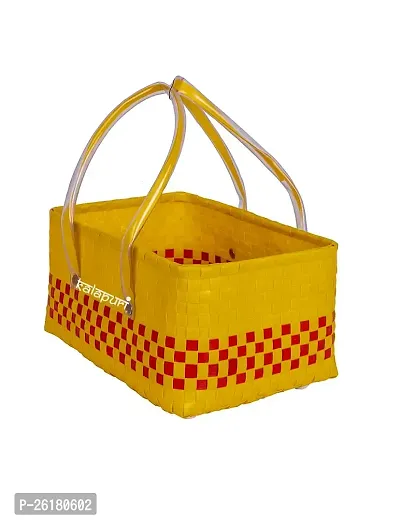 KALAPURI Reusable Multipurpose Basket| Beach Bag Shopping Bag |Grocery Basket | Hand Bag | Storage Basket |Hand Woven Bag | Lunch Bag | Wire Basket-thumb3