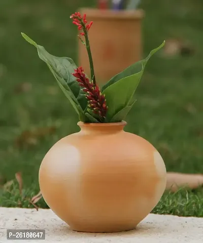 KALAPURI? Natural Colored Made of Teracotta Clay Handicrafts ShowPiece Terracotta Vase-thumb0