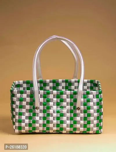 KALAPURI Reusable Multipurpose Basket| Beach Bag Shopping Bag |Grocery Basket | Hand Bag | Storage Basket |Hand Woven Bag | Lunch Bag | Wire Basket-thumb2