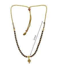 KALAPURI? Traditional Handmade Golden And Black Crystal Jewellery Alloy Necklace for Women and Girls-thumb3