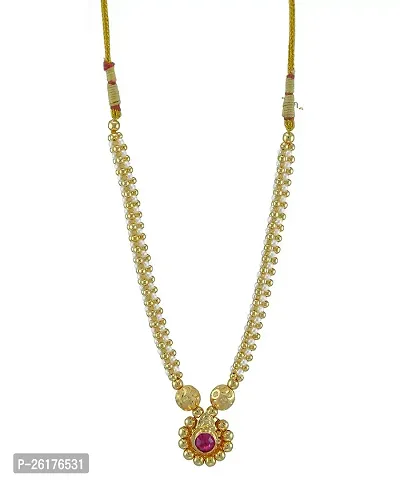 KALAPURI Traditional Handmade Jewellery Saaj Ghat Jhondhal Pot 24K Gold Plated Alloy Necklace for Women and Girls