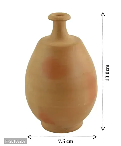 KALAPURI Terracotta Clay Natural Colored Handicrafts Showpiece Vase (Brown, Large), Clay-thumb2