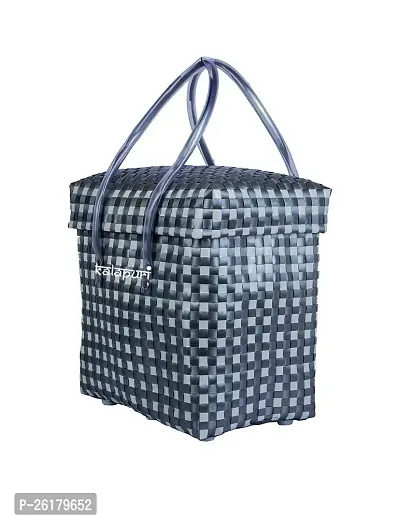 KALAPURI Reusable Multipurpose Basket| Shopping Bag | Grocery Basket | Hand Bag | Picnic Bag | Polypropylene Storage Basket |Hand Woven Bag | Lunch Bag-thumb3