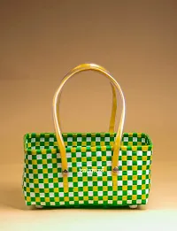 KALAPURI Reusable Multipurpose Basket| Beach Bag Shopping Bag |Grocery Basket | Hand Bag | Storage Basket |Hand Woven Bag | Lunch Bag | Wire Basket-thumb1