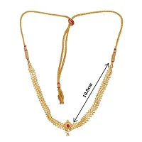 KALAPURI Traditional Handmade Jewellery Kolhapuri 24K Gold Plated Alloy Necklace for Women and Girls-thumb3