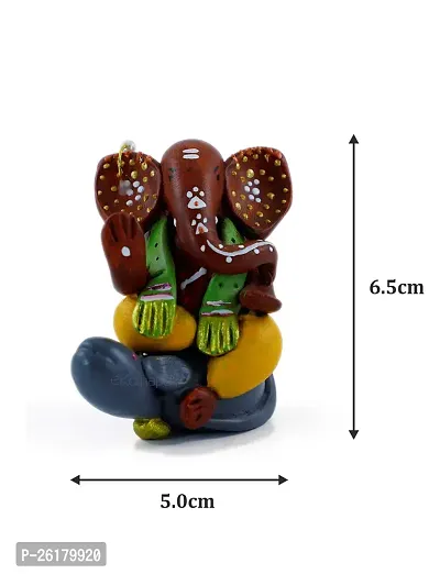 KALAPURI? Handcrafted M-Seal Art Ganesha Idol Sitting On Tortoise/Vinayaka Idol/Showpiece-thumb4