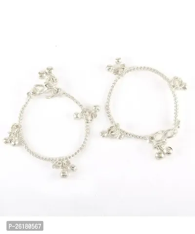 KALAPURI? Handmade Silver Plated anklet/Ghungroo Painjan for Baby Girls-thumb2