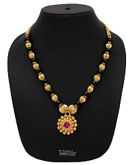 KALAPURI Traditional Handmade Jewellery Mani Pandal Unique Haar 24K Gold Plated Alloy Necklace for Women and Girls-thumb1