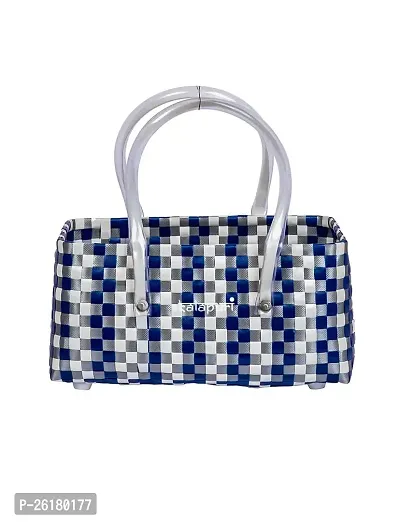 KALAPURI Reusable Multipurpose Basket| Beach Bag Shopping Bag |Grocery Basket | Hand Bag | Storage Basket |Hand Woven Bag | Lunch Bag | Wire Basket