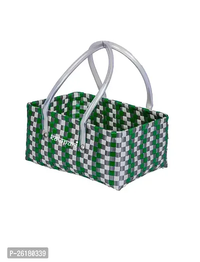 KALAPURI Reusable Multipurpose Basket| Beach Bag Shopping Bag |Grocery Basket | Hand Bag | Storage Basket |Hand Woven Bag | Lunch Bag | Wire Basket-thumb3