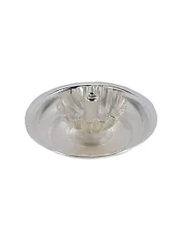 KALAPURI? Silver Plated Oil Pooja Lamp/Diya/Niranjan Perfect for Daily Pooja and Diwali Occassions-thumb1