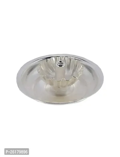 KALAPURI? Silver Plated Oil Pooja Lamp/Diya/Niranjan Perfect for Daily Pooja and Diwali Occassions-thumb2