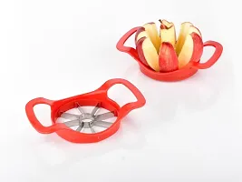 SUVARNA Plastic Apple Cutter with Stainless Steel Blade(1 Pcs,Red)-thumb1