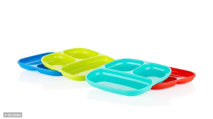 SUVARNA Square Snacks/Starters Serving Plates Chip  Dip Snack Serving Plates (Multicolor) - Set of 4-thumb4