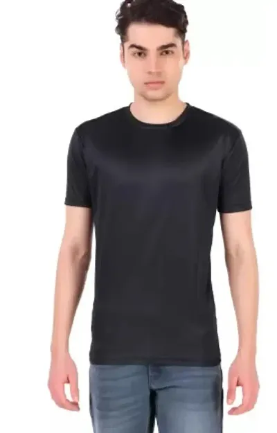 Reliable Solid Round Neck Tees For Men