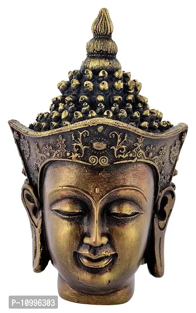 HOUZZPLUS Wood Lord Buddha Monk Idol, 10 cm x 5 cm x 17 cm, Brown, 1 Piece
