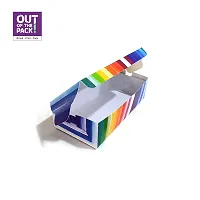 Out of The Pack (OOTP) Premium Brownie Box for 2 with Window - Pack of 10 (Rainbow Stripes)-thumb3