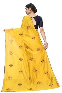 RJB women's linen embroidery saree with blouse pieace (2261_yellow_free size)-thumb2