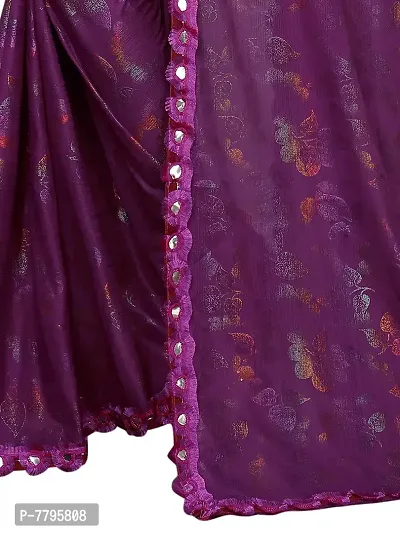 RJB women's silk bland digital printed saree with blouse pieace (2262-patti_purple_free size)-thumb5