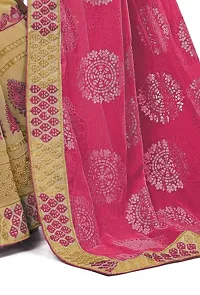 RJB Women's Banarasi Georgette Saree With Un-stitched Blouse (2131-RJB_Pink)-thumb1