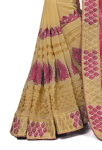 RJB Women's Banarasi Georgette Saree With Un-stitched Blouse (2131-RJB_Pink)-thumb4